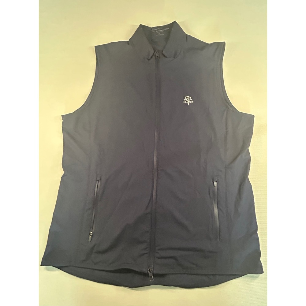Holderness & Bourne Mens Dry Luxe Performance Golf Vest Navy Blue Tailored Fit L